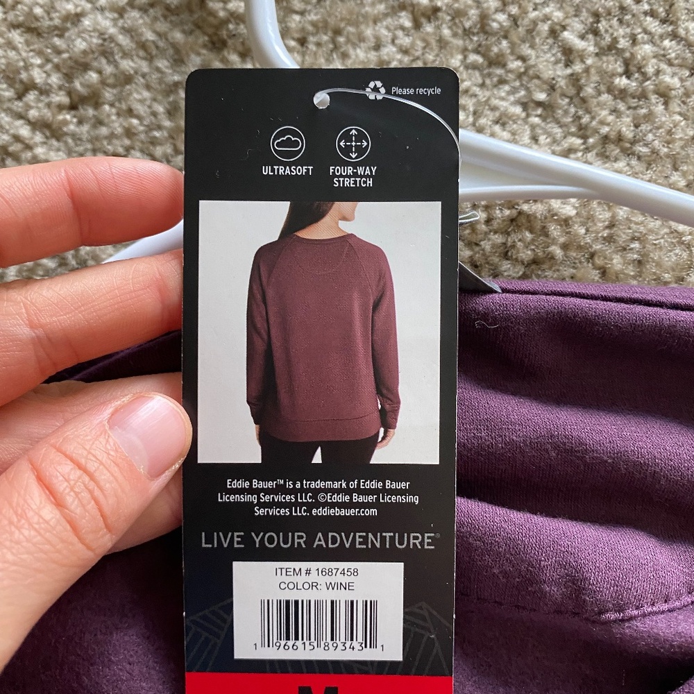 Eddie Bauer light weight crew neck - Picture 4 of 7